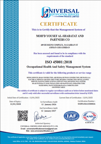 Iso Certificate 45001-2018